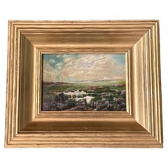 Pittura di paesaggio di palude salata del XIX secolo