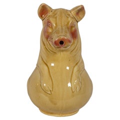 19th Century Saltglaze Pig Pitcher