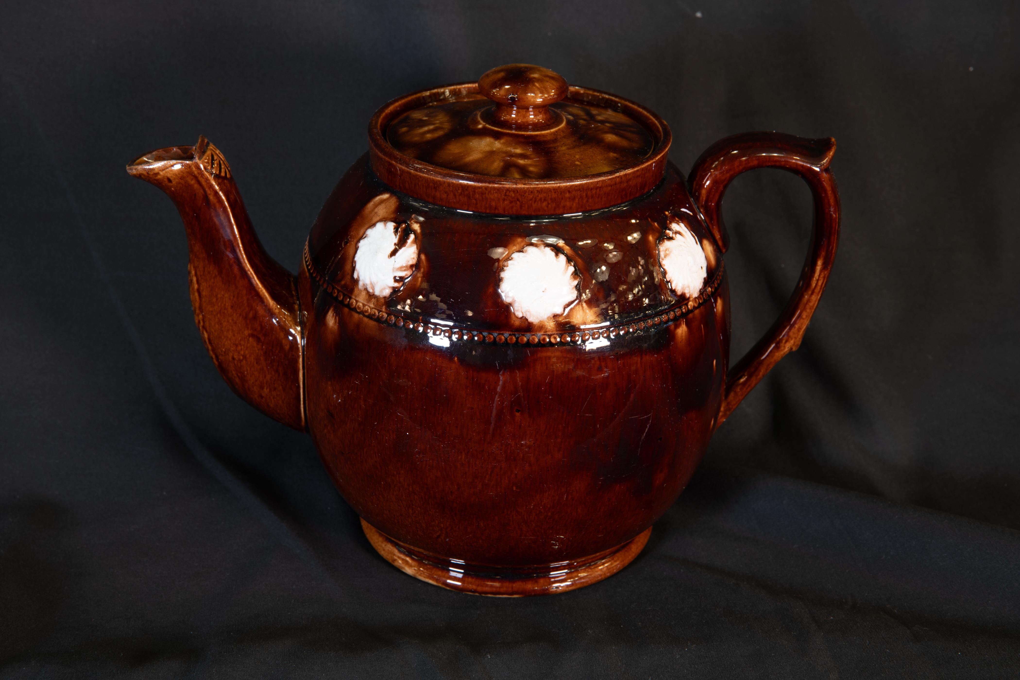 Théière en verre salé du 19e siècle Bon état - En vente à New York, NY