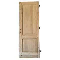 Antique 19th Century Salvaged Belgian 2 Panel Interior Pine Door