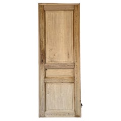 19th Century Salvaged Belgian 3 Panel Interior Pine Door