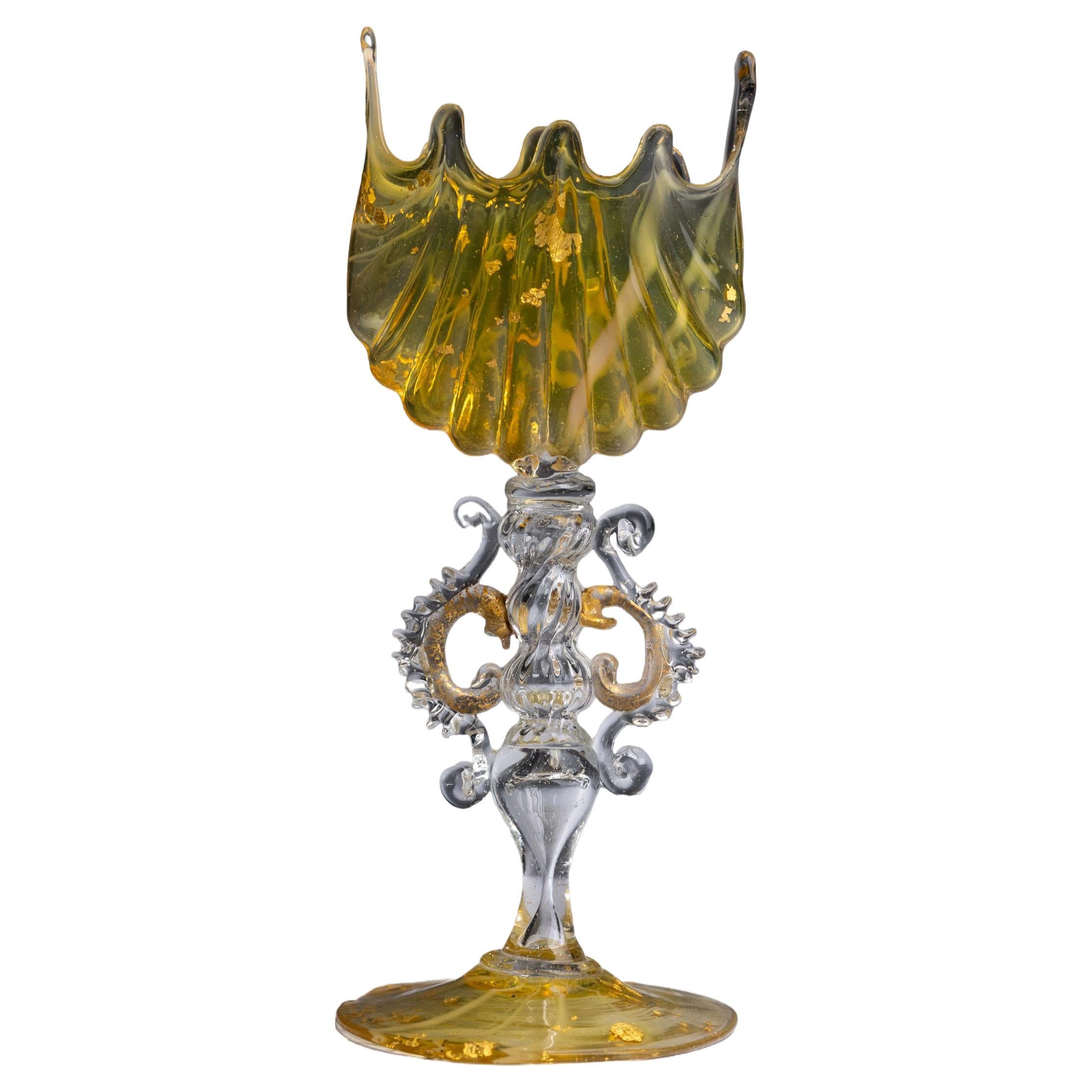 19th Century Salviati Murano Italian Goblet Vase