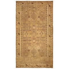19th Century Samarkand Khotan Handmade Wool Rug