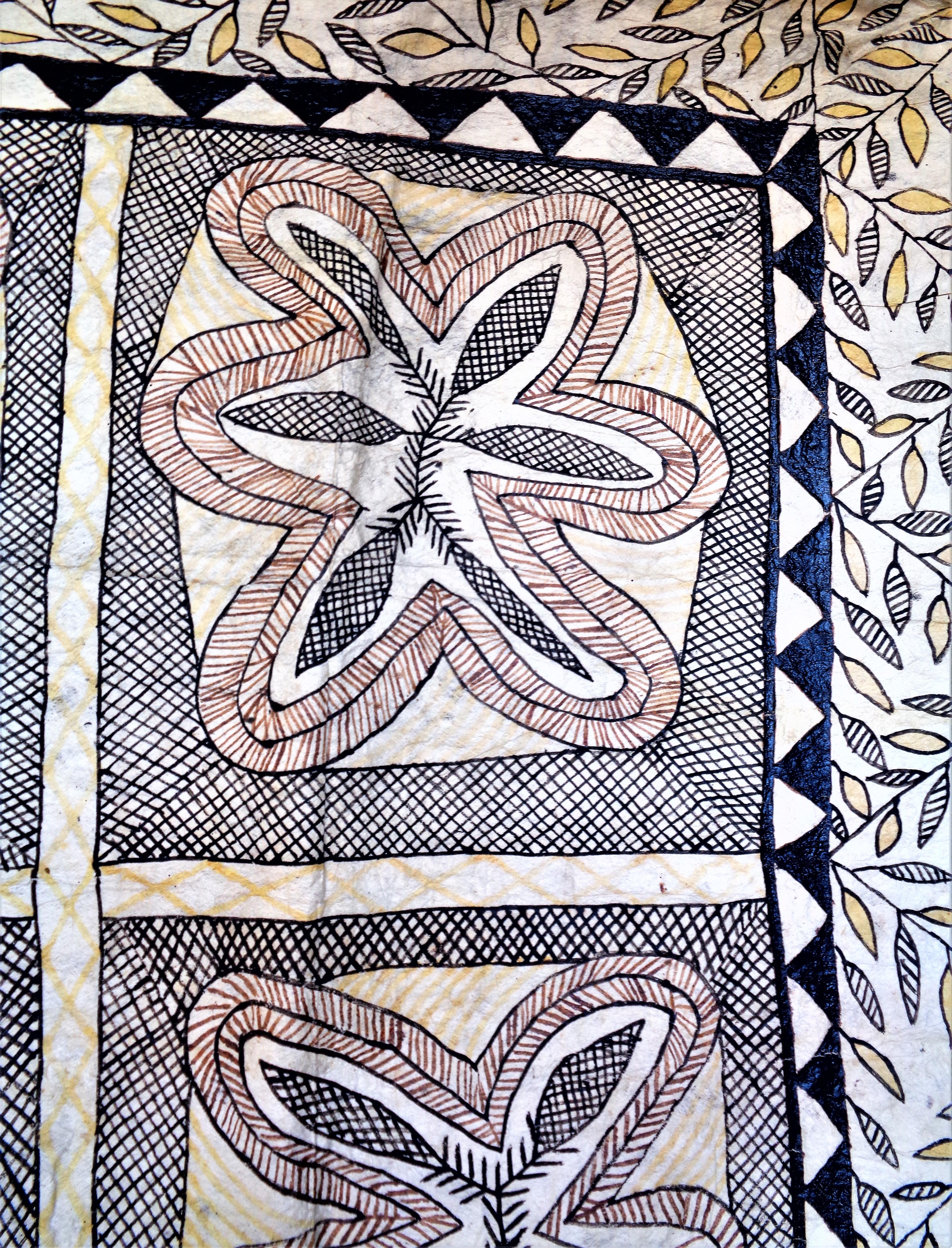 19th Century Samoan Tapa Cloth 1