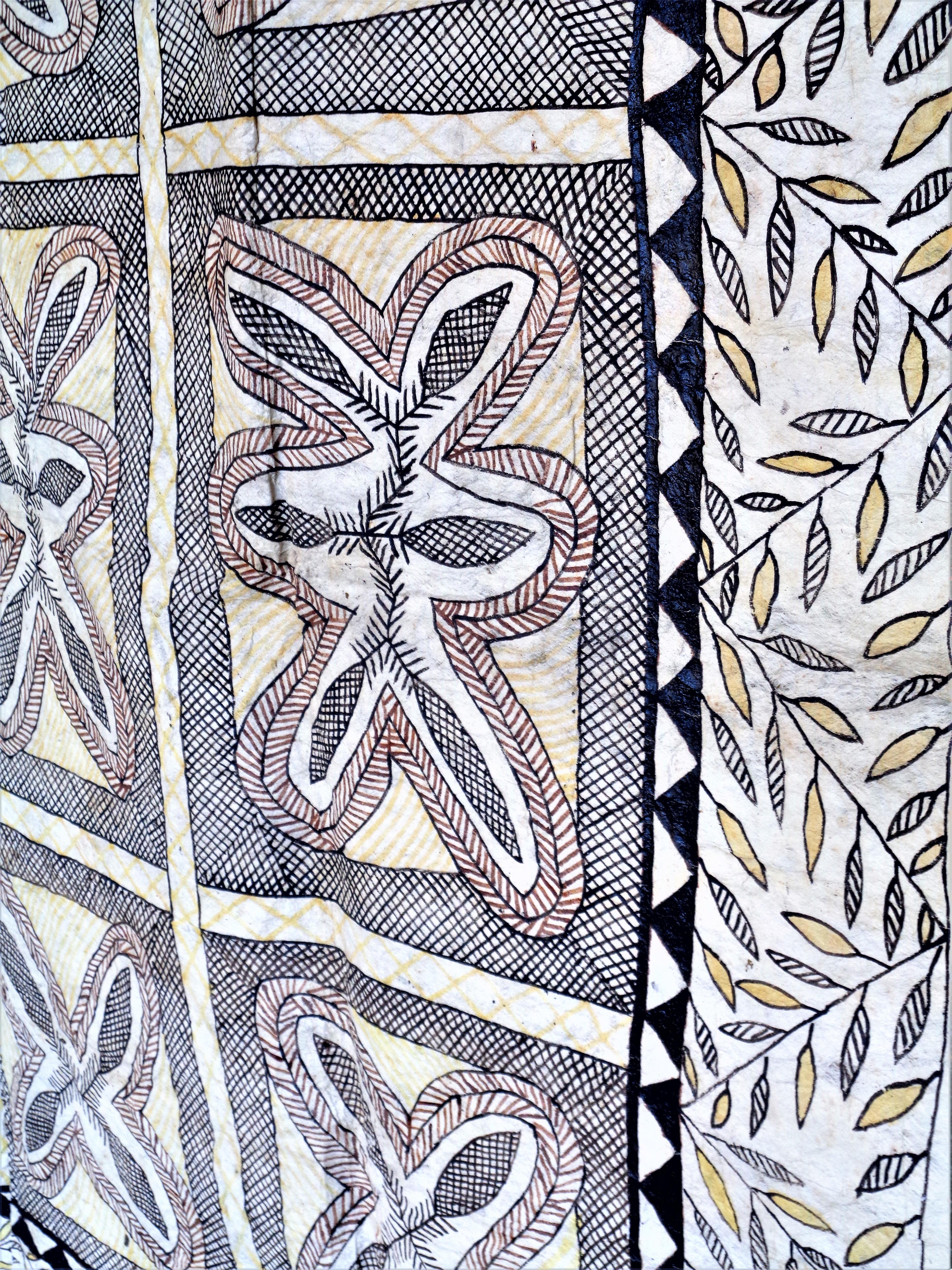 19th Century Samoan Tapa Cloth 5