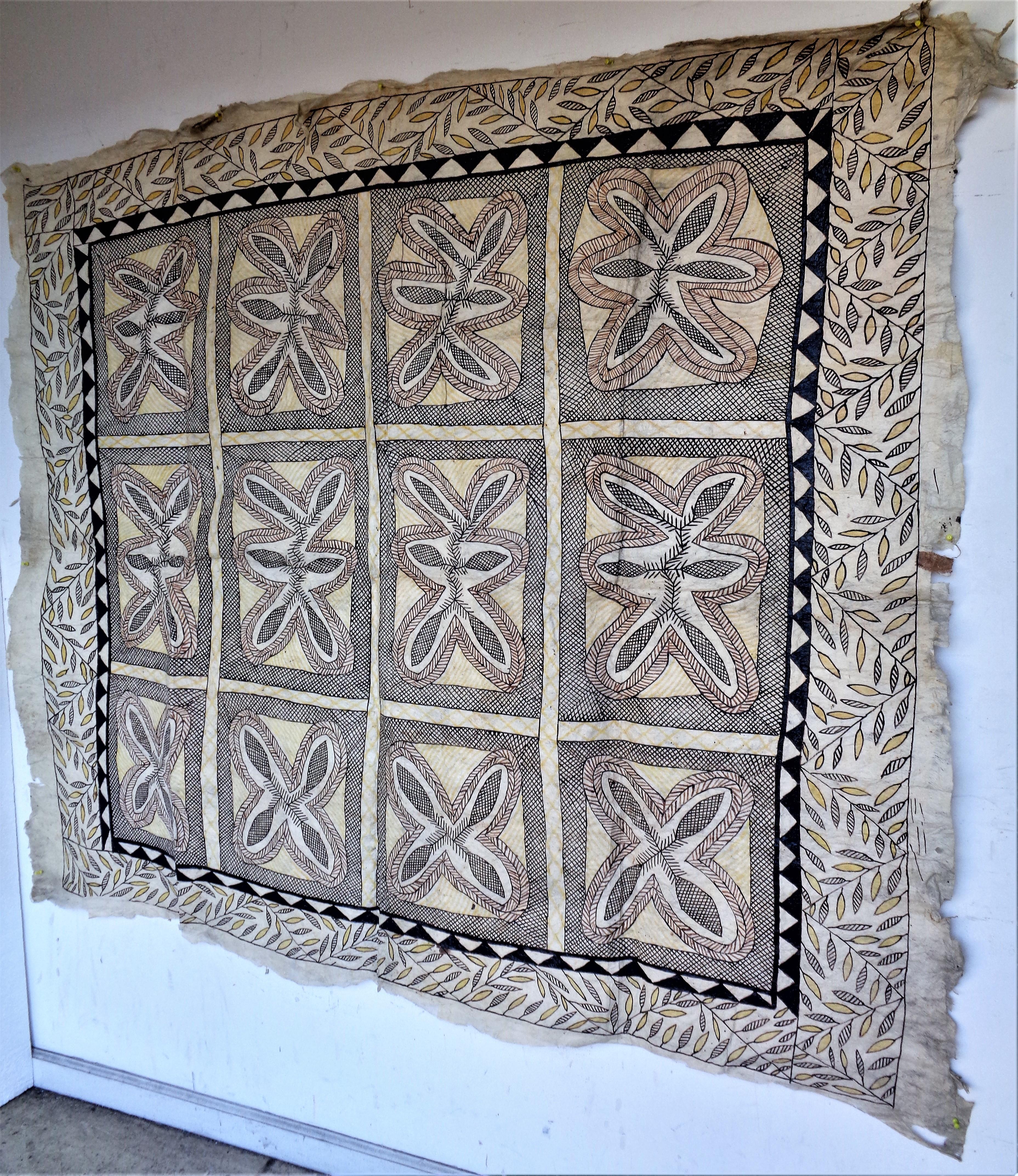 19th Century Samoan Tapa Cloth 6