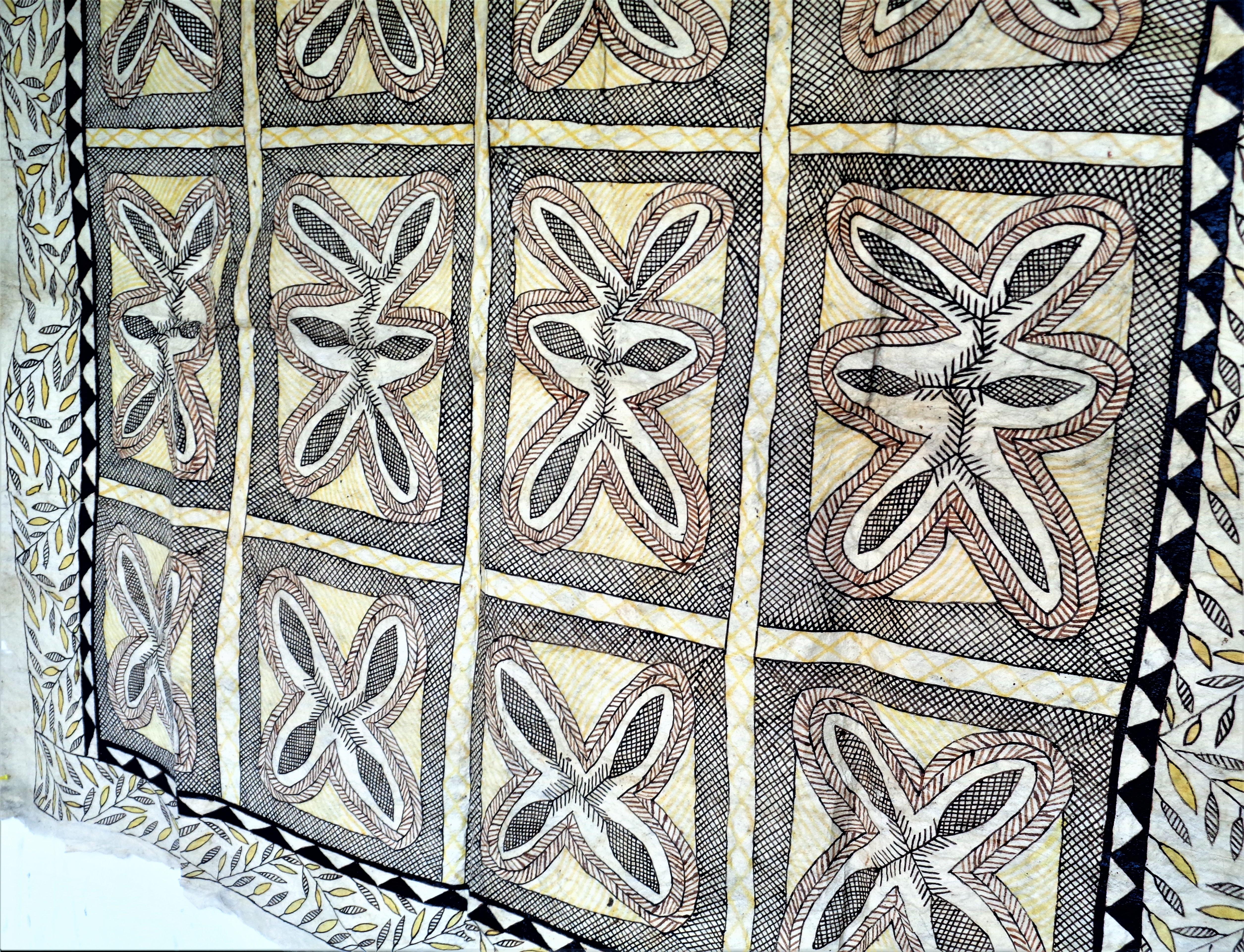 19th Century Samoan Tapa Cloth 7