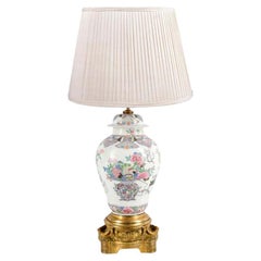 19th Century Samson Famille Rose Style Ormolu Mounted Vase / Lamp