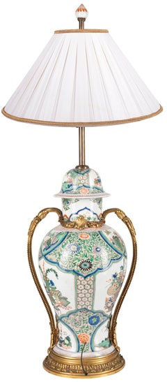 19th Century Samson, Famille Verte Style Vase / Lamp