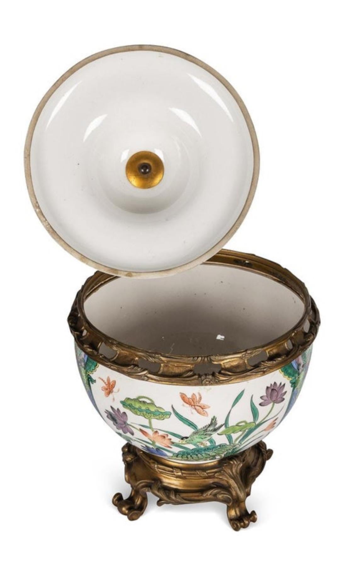 19. Jahrhundert Samson Porzellan bedeckt Vase oder Potpourri Jar im Angebot 2