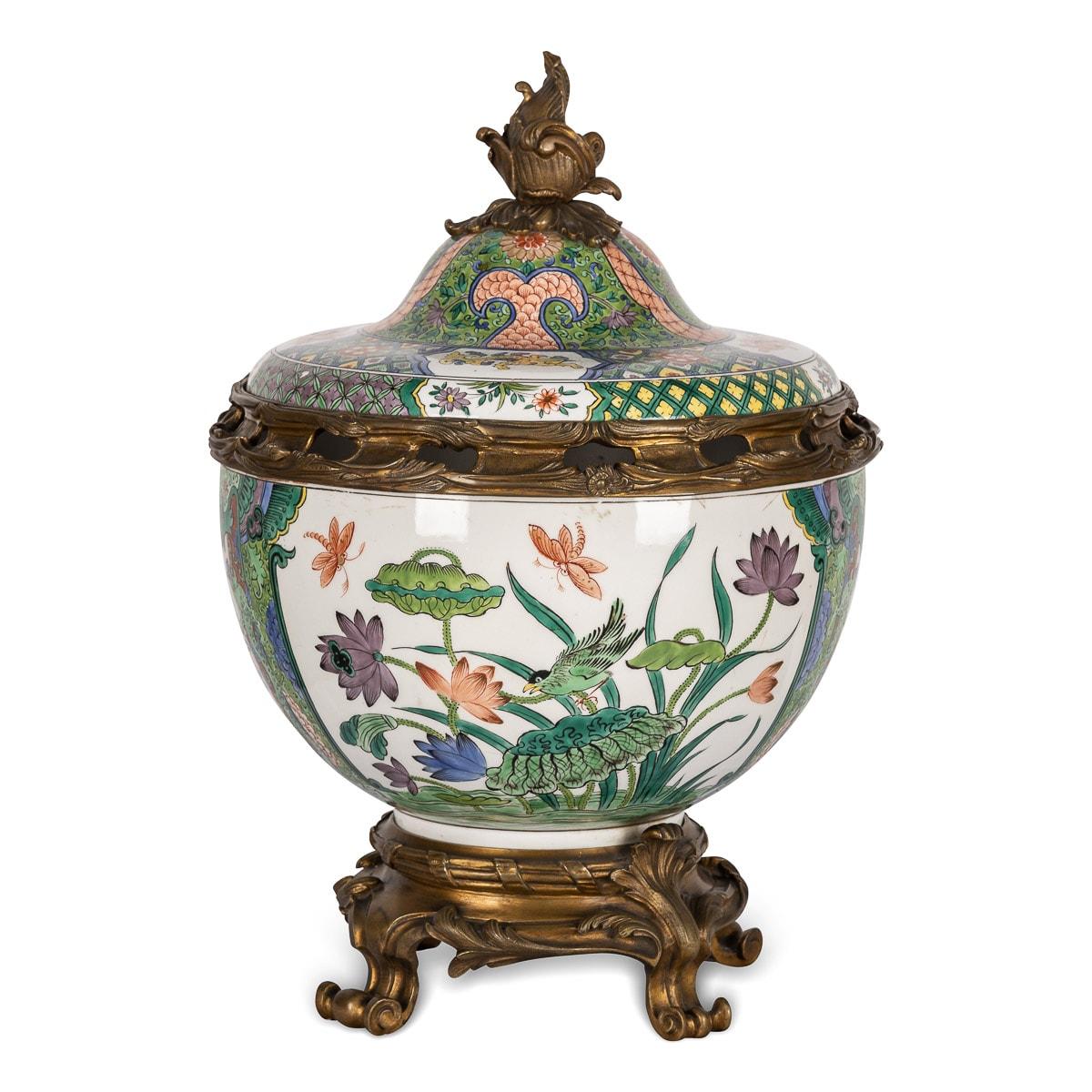 19th Century Samson Porcelain Vase & Cover Mounted on Ormolu, C.1880 In Good Condition For Sale In Royal Tunbridge Wells, Kent
