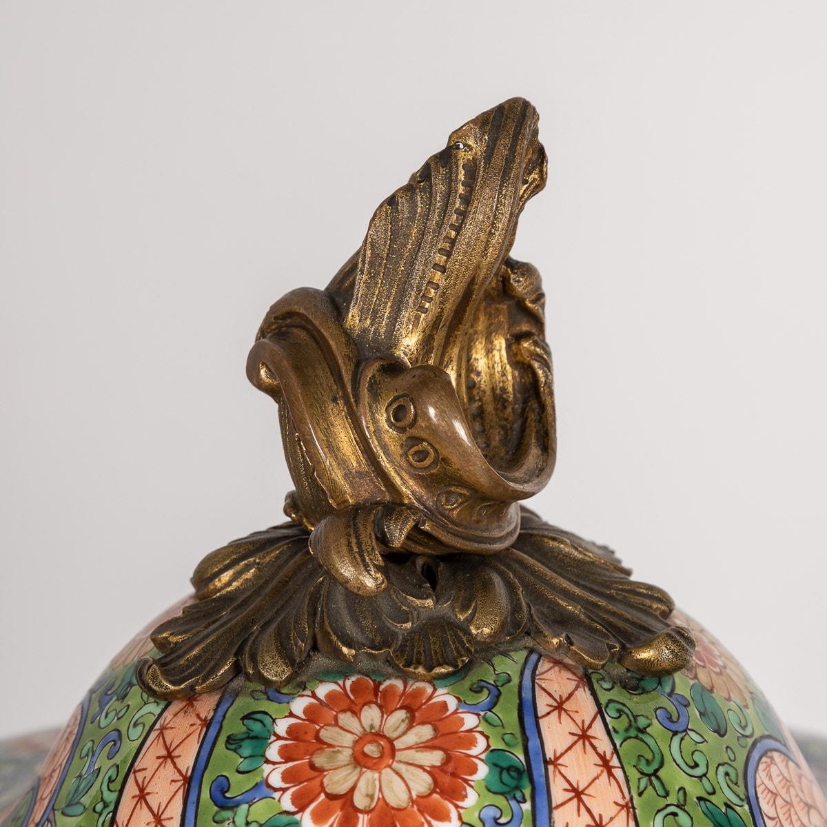 19th Century Samson Porcelain Vase & Cover Mounted on Ormolu, C.1880 For Sale 5