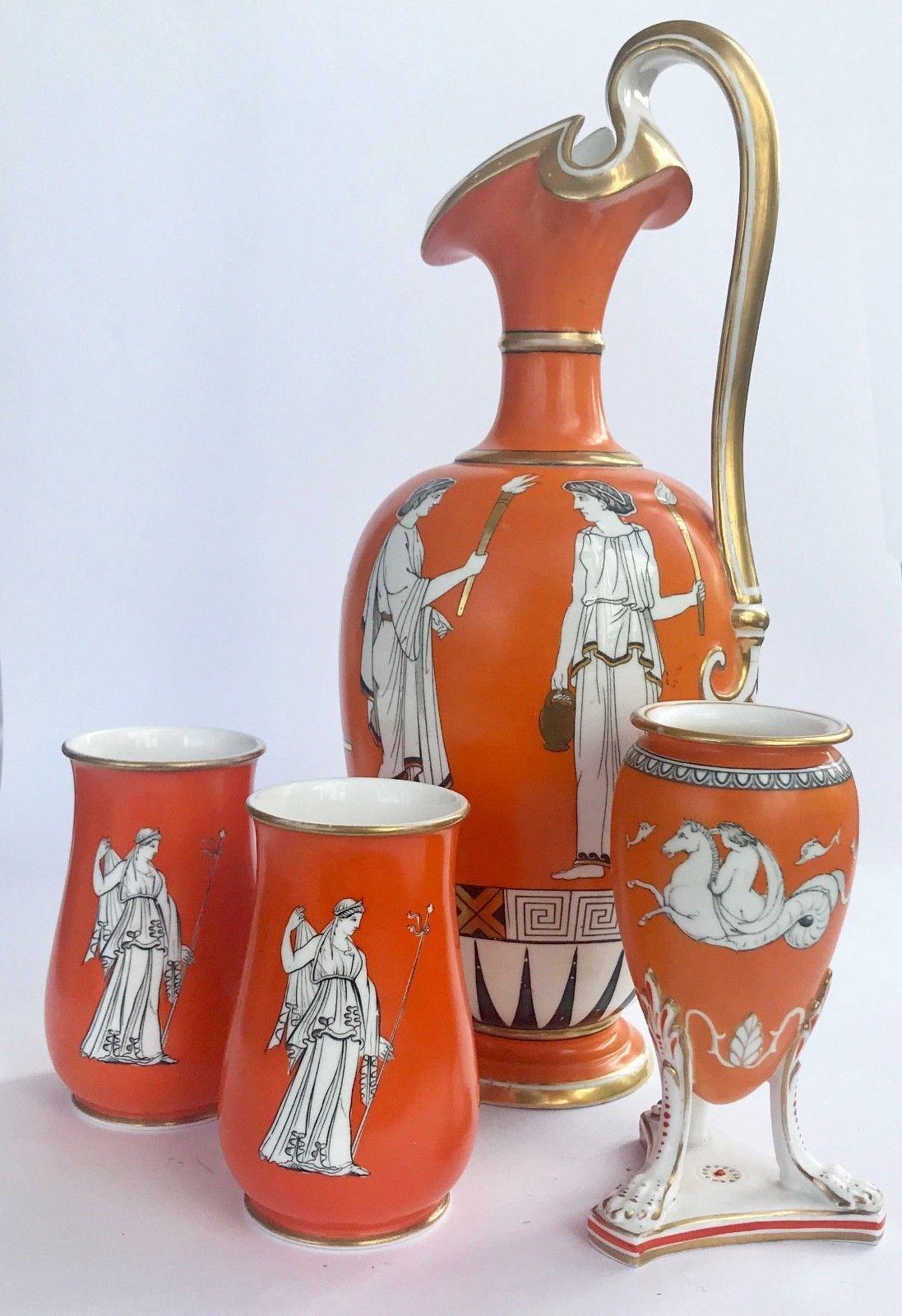 Mid-19th Century 19th Century Samuel Alcock Neoclassical Porcelain Ewer