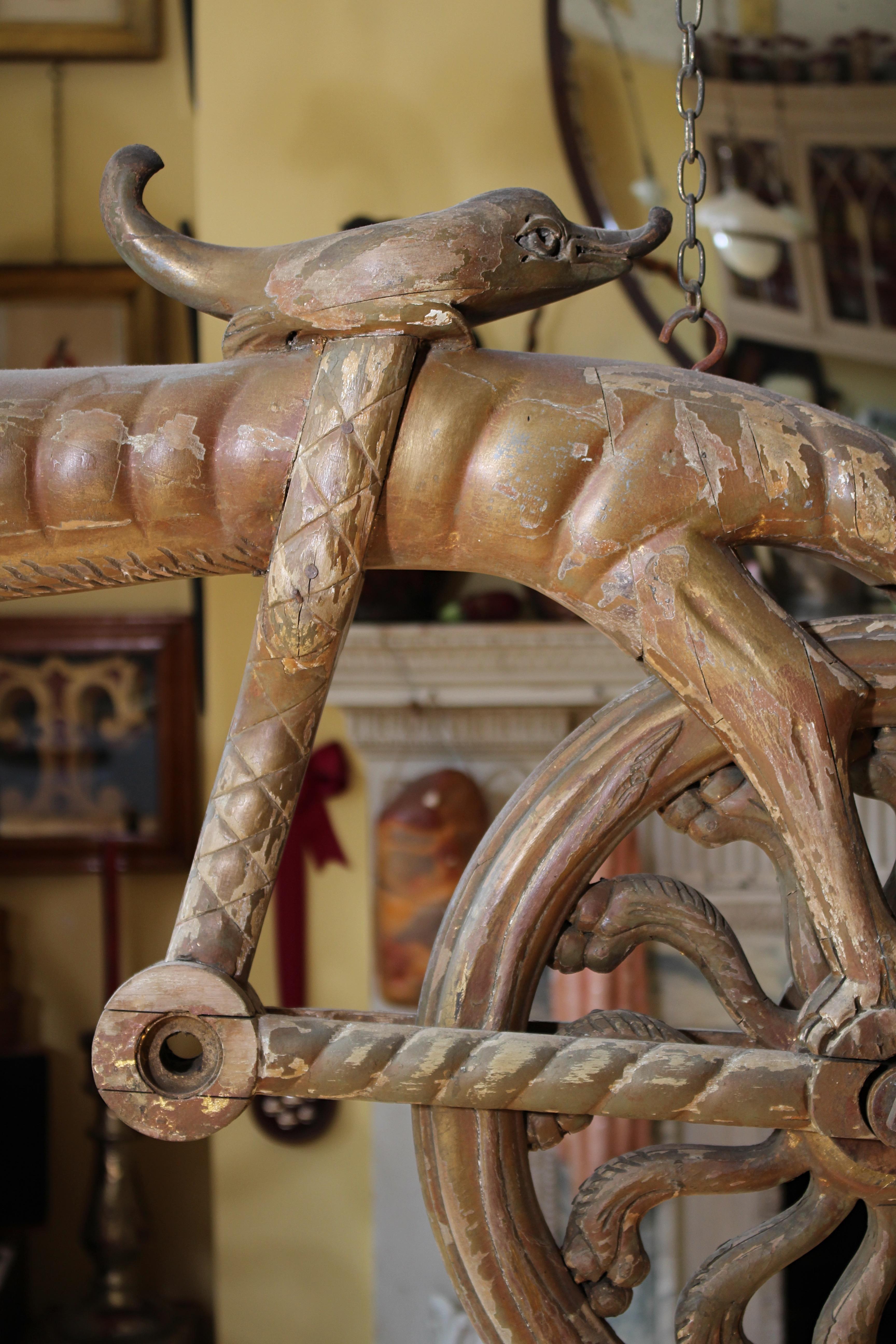 19ème siècle San Fransisco Sutro Baths Giltwood Seahorse Bicycle Folk Art en vente 1