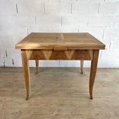 19th-Century Sandblasted Walnut Extendable Desk