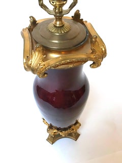 19th Century Sang de Boeuf Lamp with Ormolu Mounts