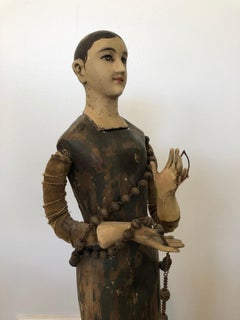 19th Century Santos Articulated Doll Figure