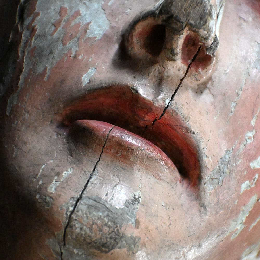 19th Century Santos Head In Distressed Condition In London, GB