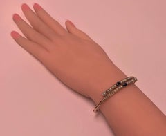 19th Century Sapphire Pearl Bangle, circa 1890