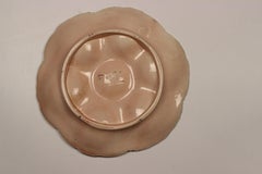 19th Century Sarreguemines Majolica Seaweed and Shell Barbotine Oyster Plate