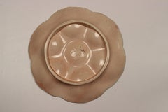 19th Century Sarreguemines Majolica Seaweed and Shell Barbotine Oyster Plate