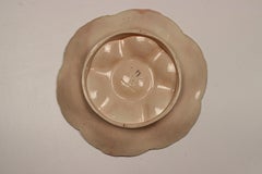 19th Century Sarreguemines Majolica Seaweed and Shell Barbotine Oyster Plate