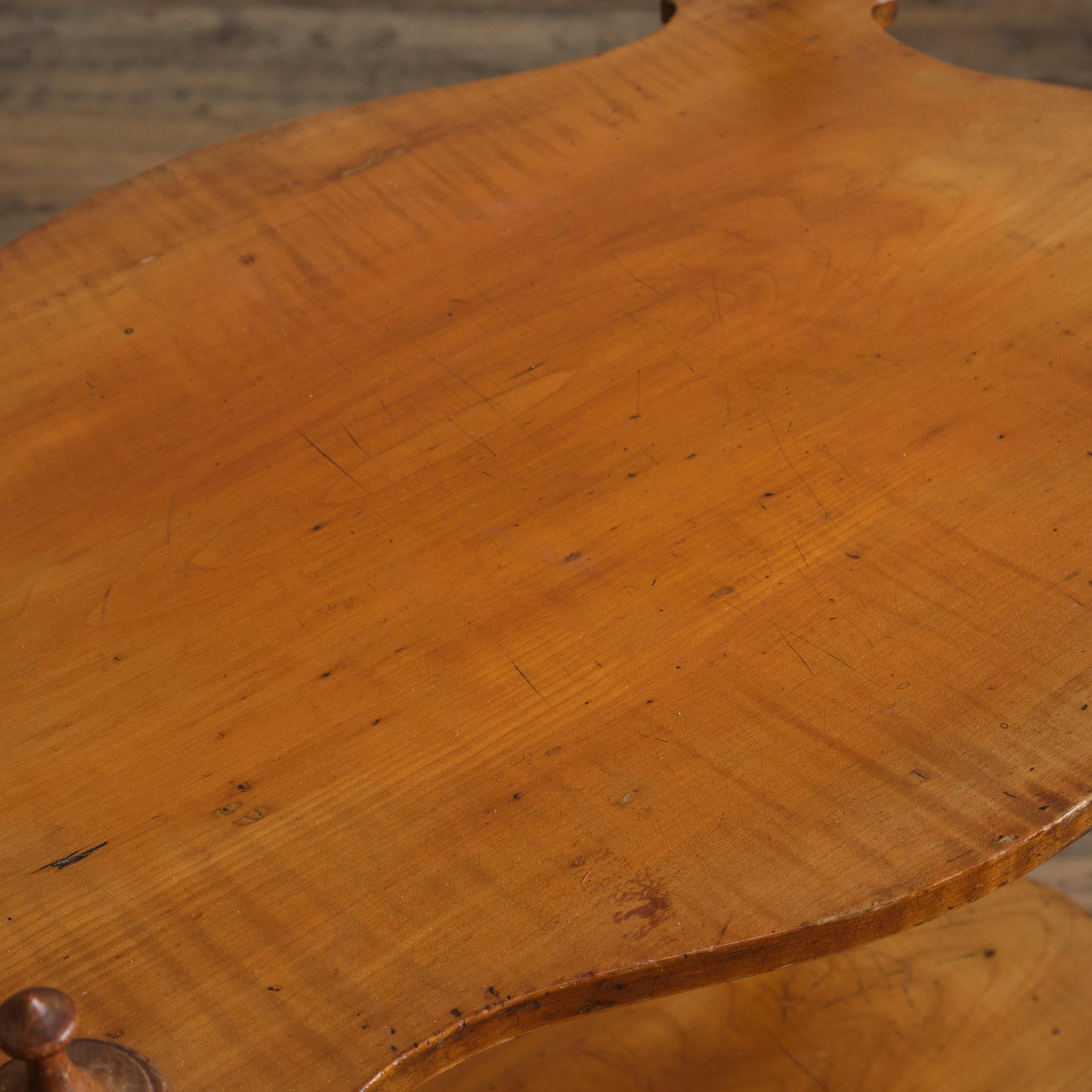 Satinwood 19th Century Satin Birch 3 Tier Whatnot For Sale