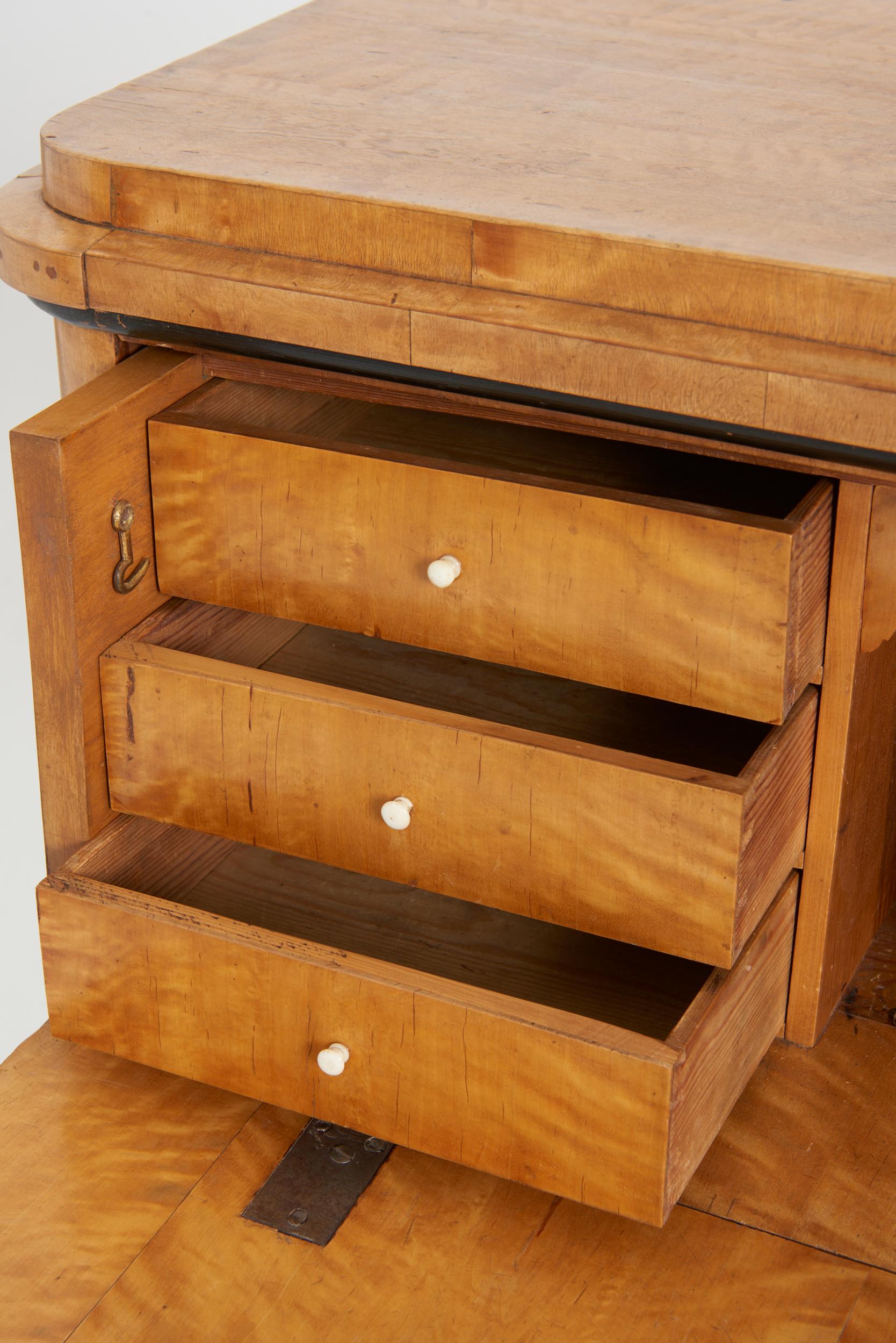 19th Century Satin Birch Chest of Drawers 3