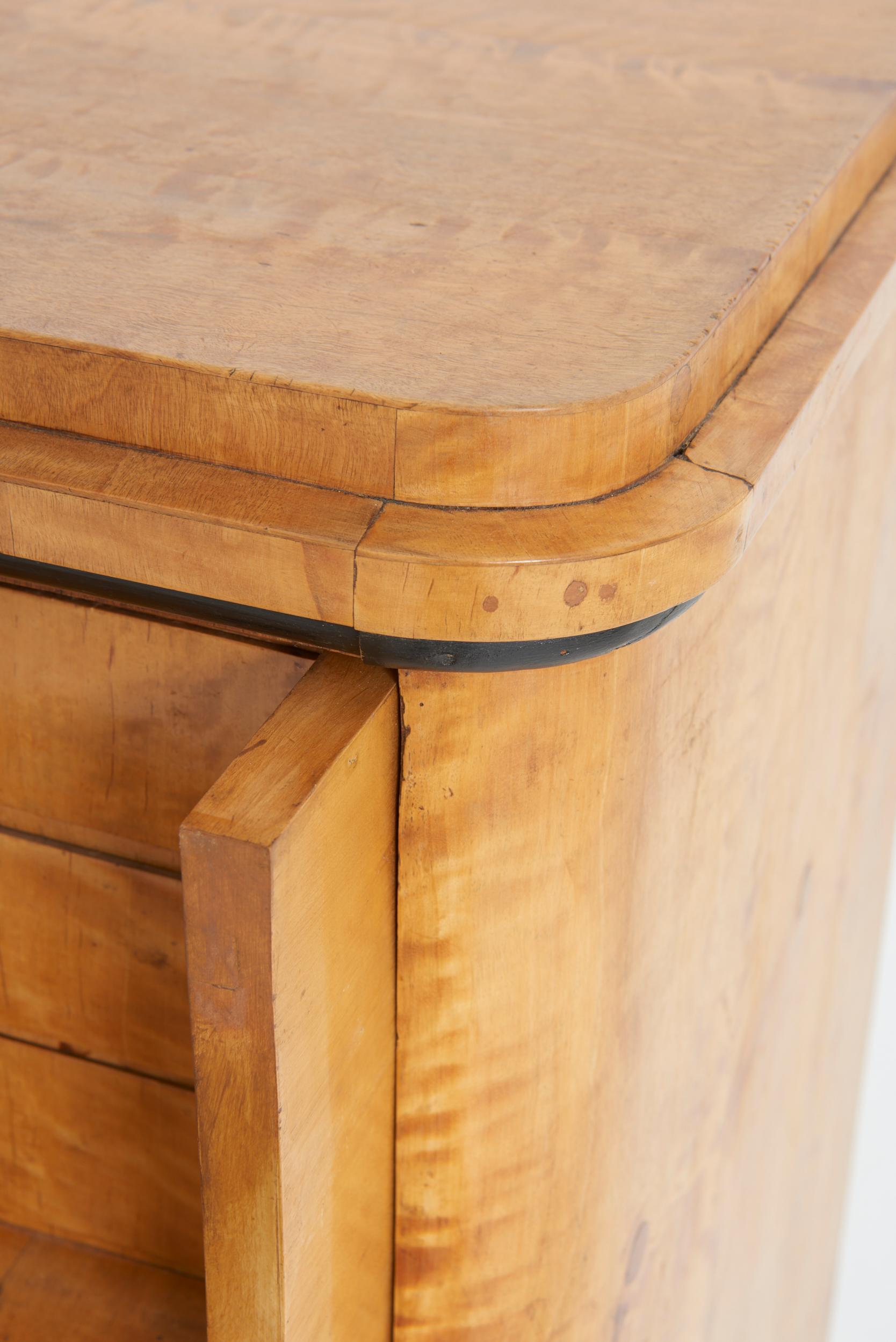 19th Century Satin Birch Chest of Drawers 4