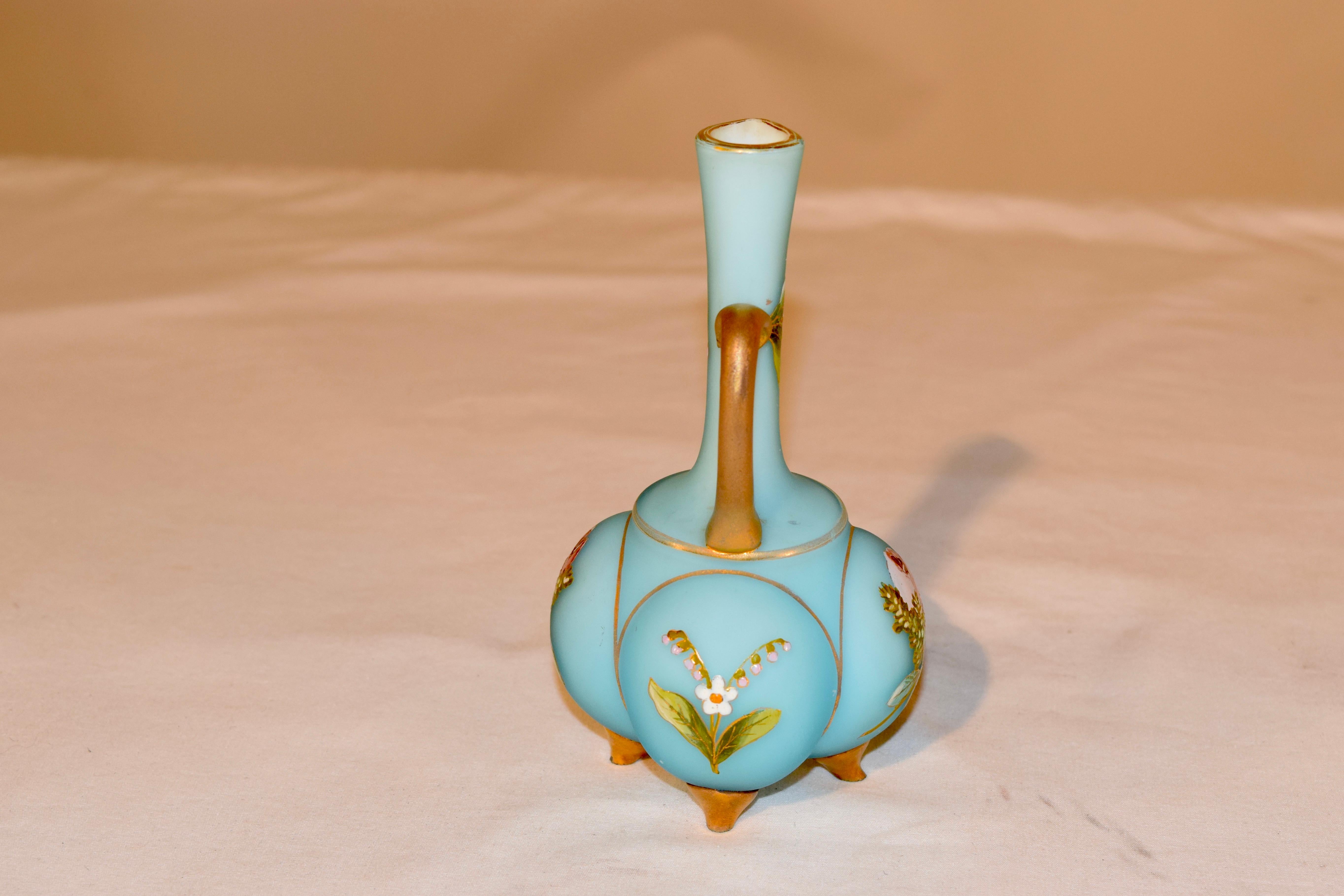 19th Century Satin Glass Cruet In Good Condition For Sale In High Point, NC