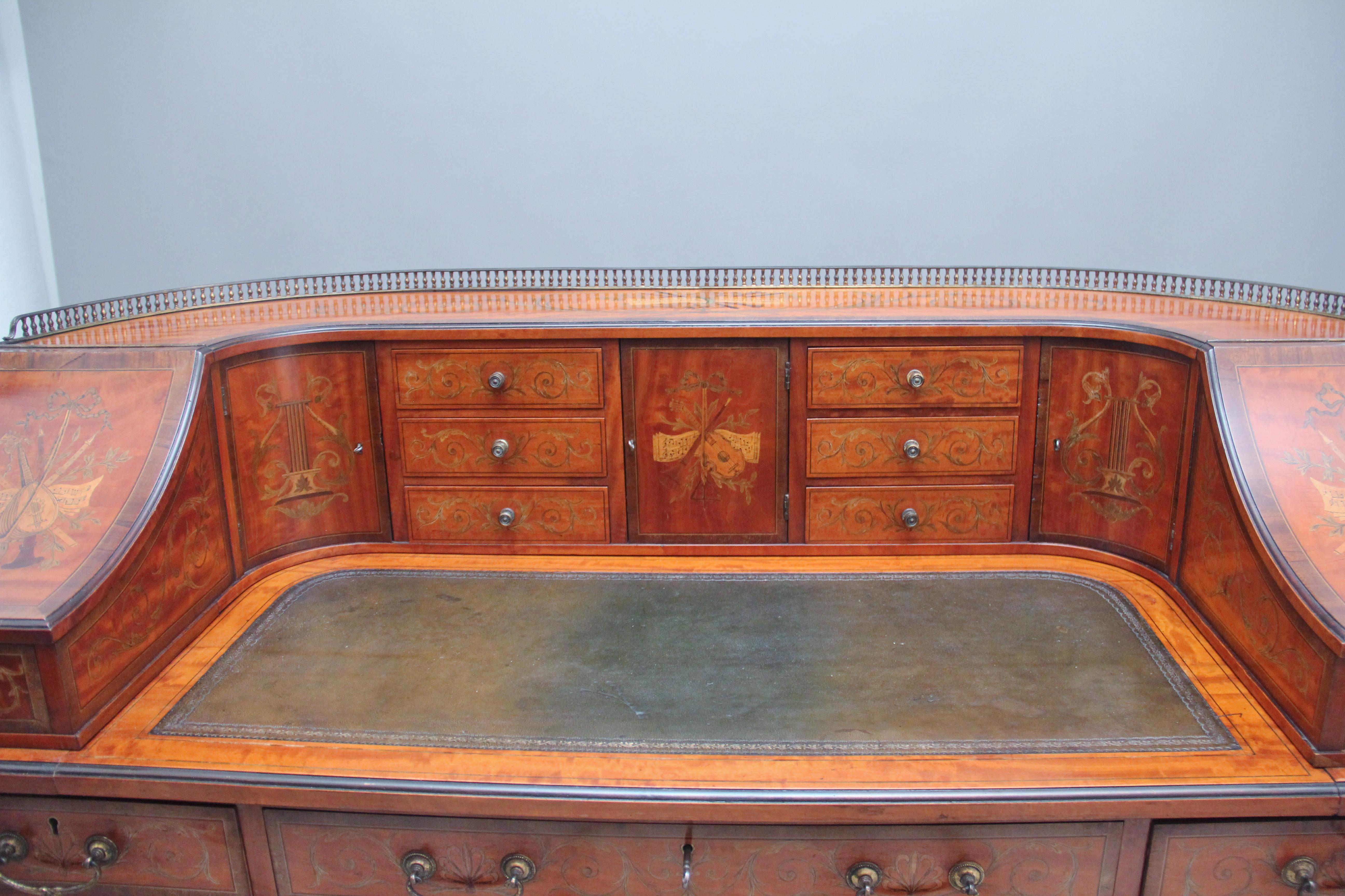 Carlton House-Schreibtisch aus Seidenholz mit Intarsien aus dem 19. Jahrhundert im Angebot 6