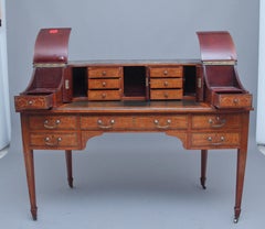 19th Century Satinwood and Inlaid Carlton House Desk