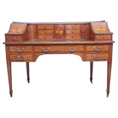 19th Century Satinwood and Inlaid Carlton House Desk