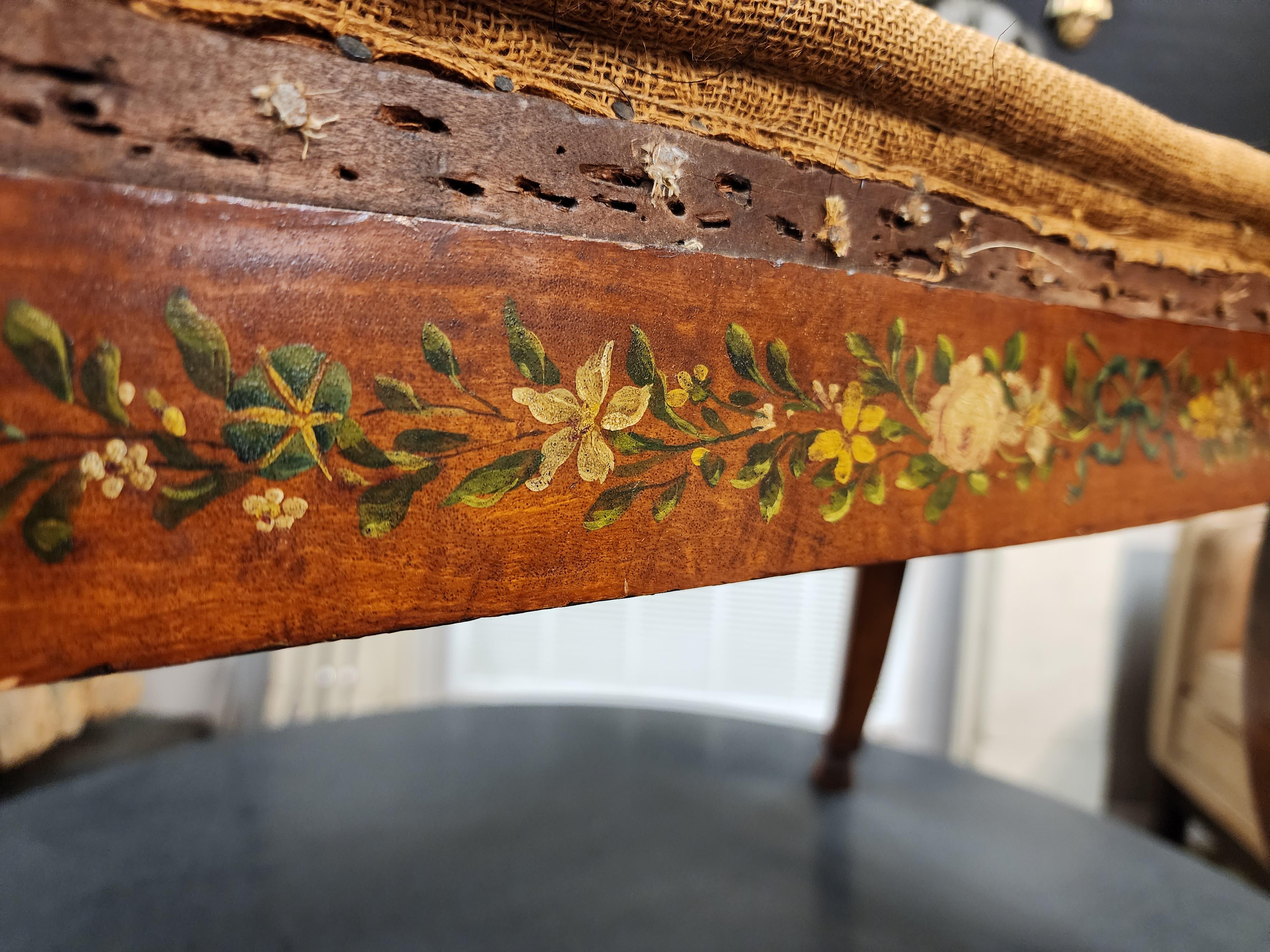 19th Century Satinwood Bench With Carved Hoofed Feet 10