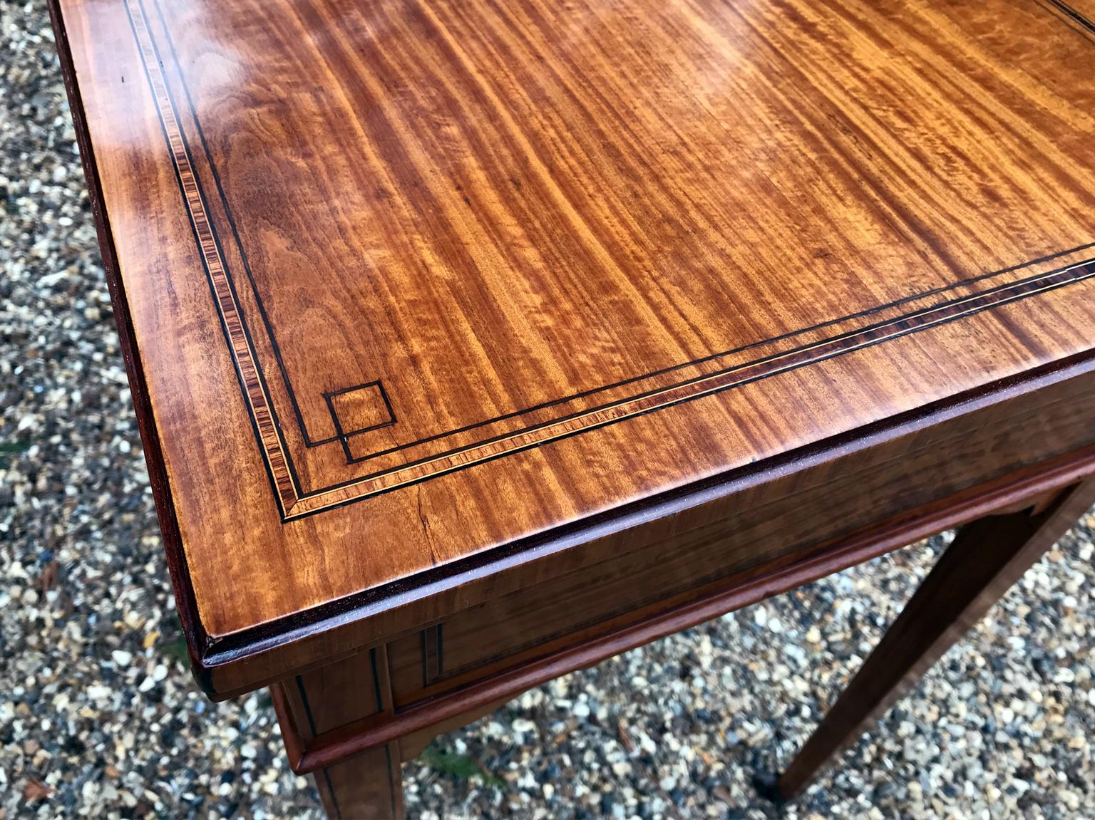 19th Century Satinwood Card Table For Sale 4