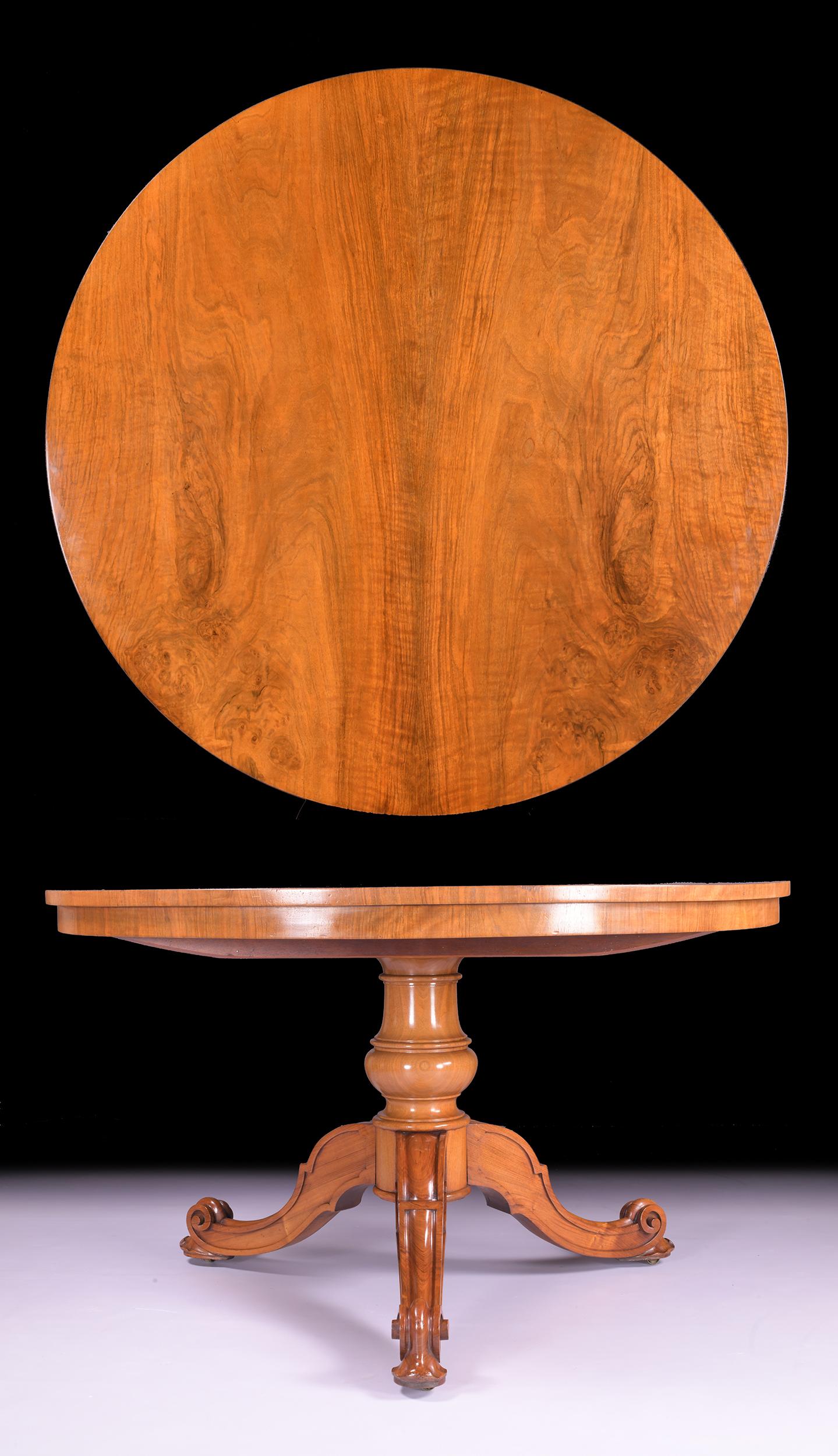 Victorian 19th Century Satinwood Centre Table Stamped Holland & Sons For Sale