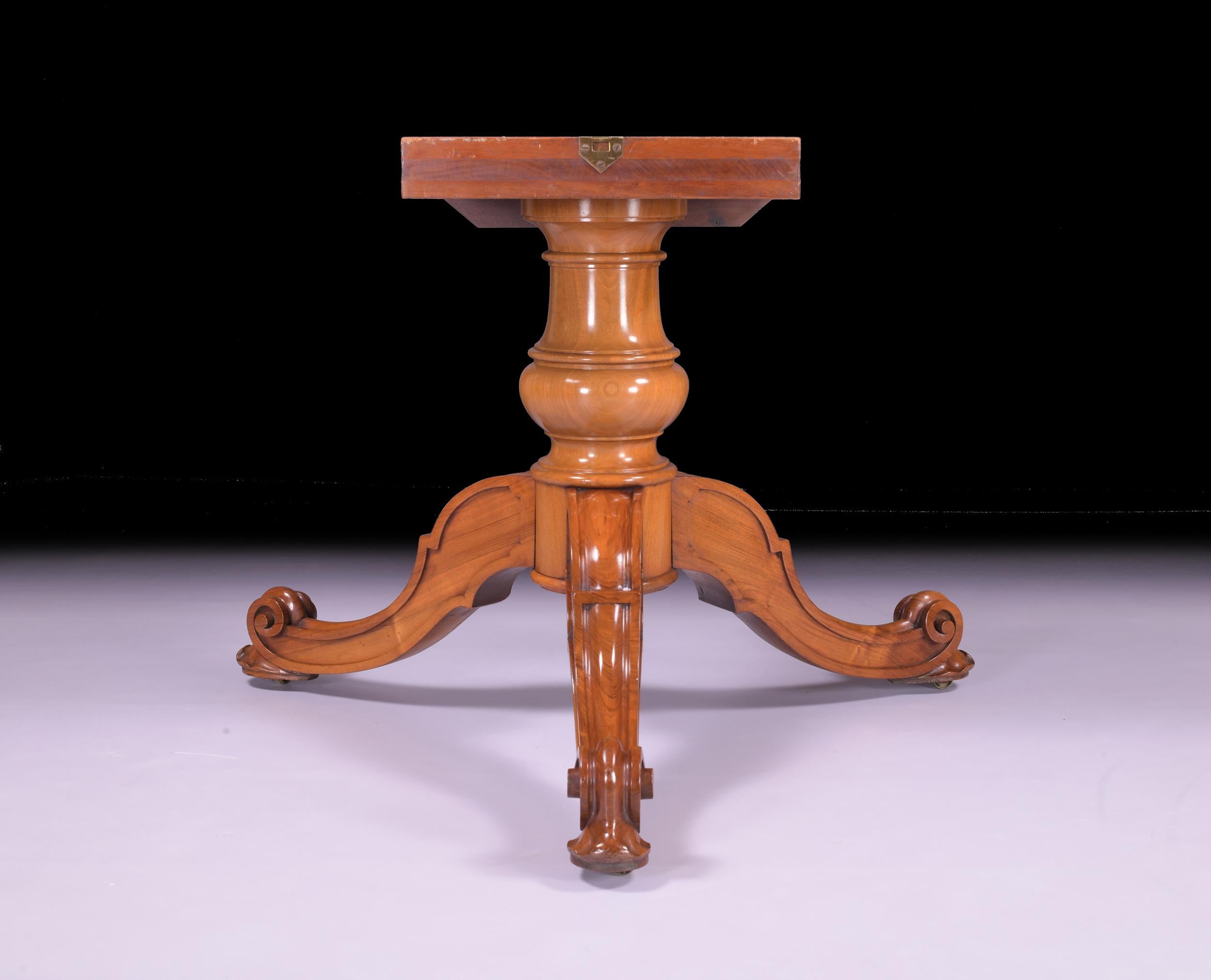 English 19th Century Satinwood Centre Table Stamped Holland & Sons For Sale