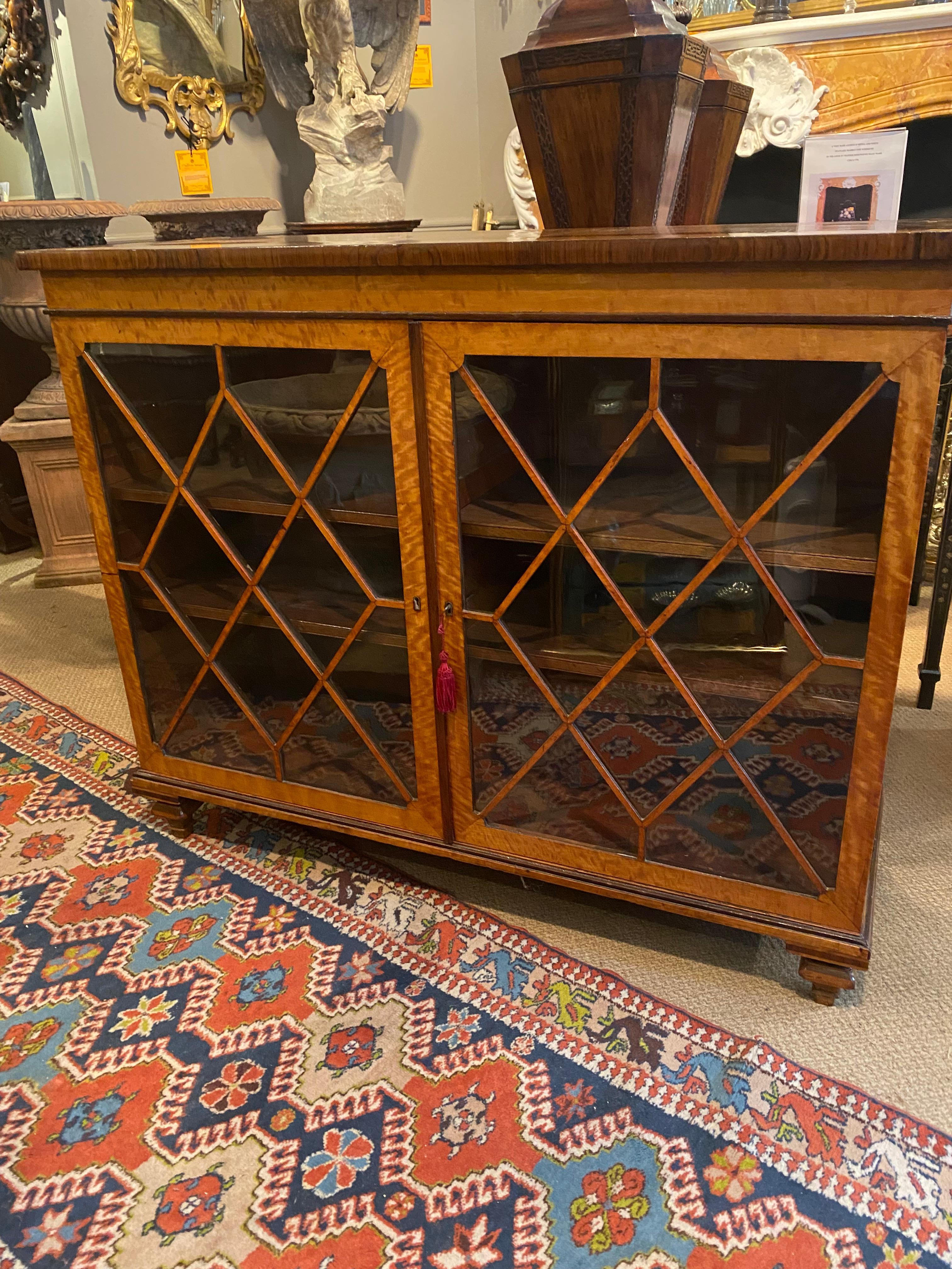 19th Century Satinwood Floor Bookcase For Sale 1