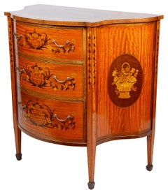 19th Century Satinwood Inlaid Side Cabinet
