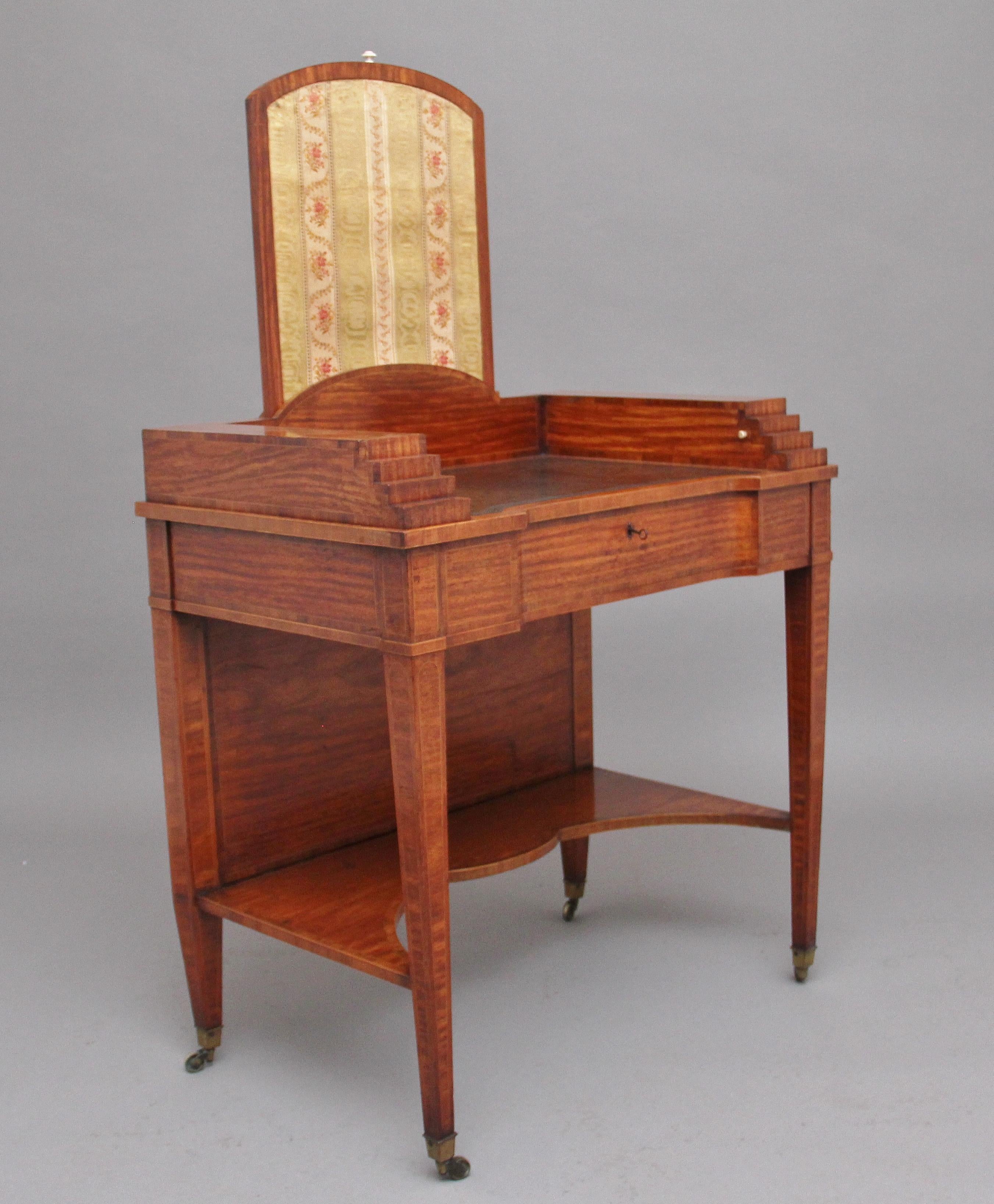 Late 19th Century 19th Century Satinwood Ladies Writing Table For Sale