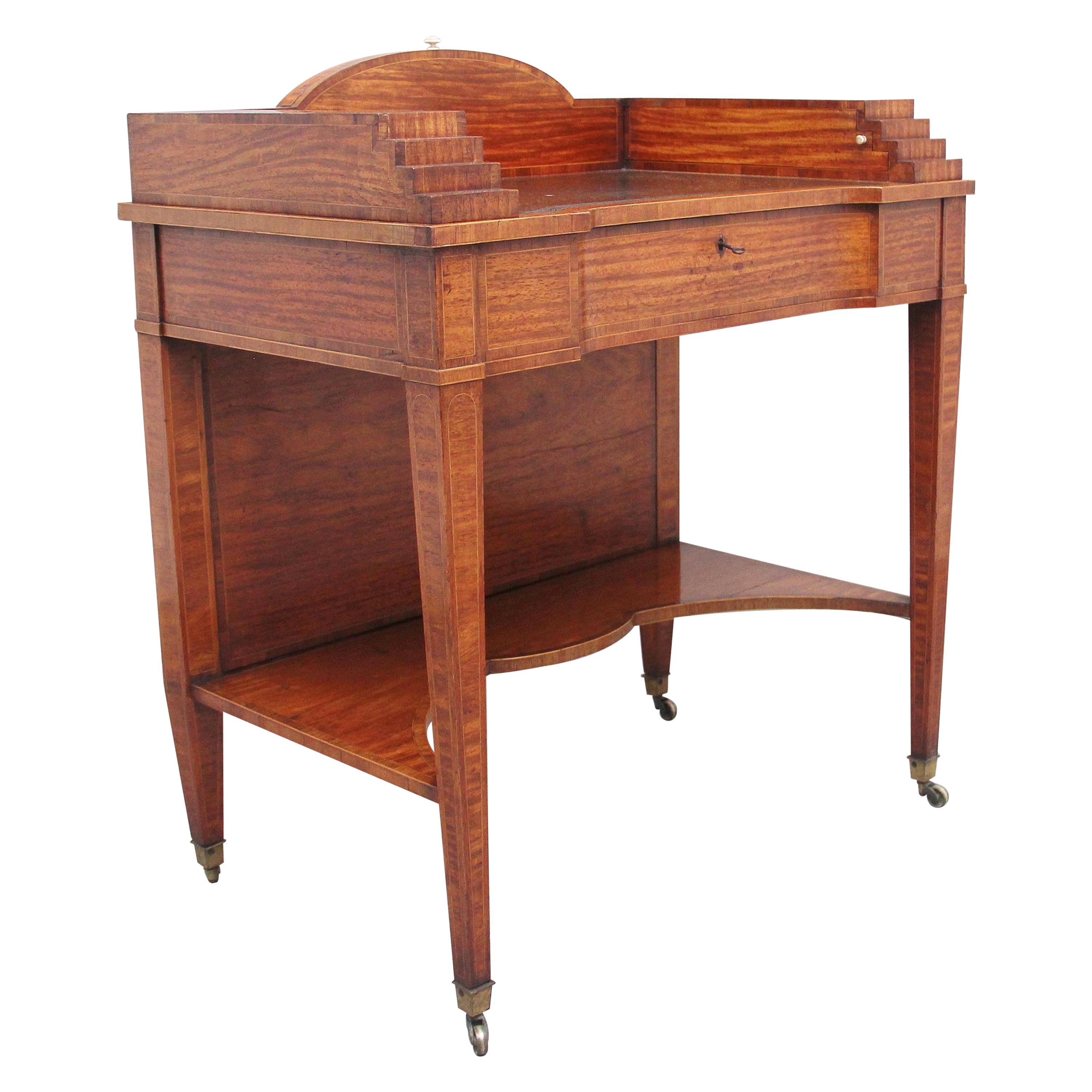19th Century Satinwood Ladies Writing Table For Sale