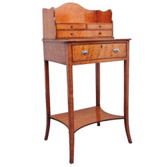 19th Century Satinwood Ladies Writing Table in the Sheraton Style