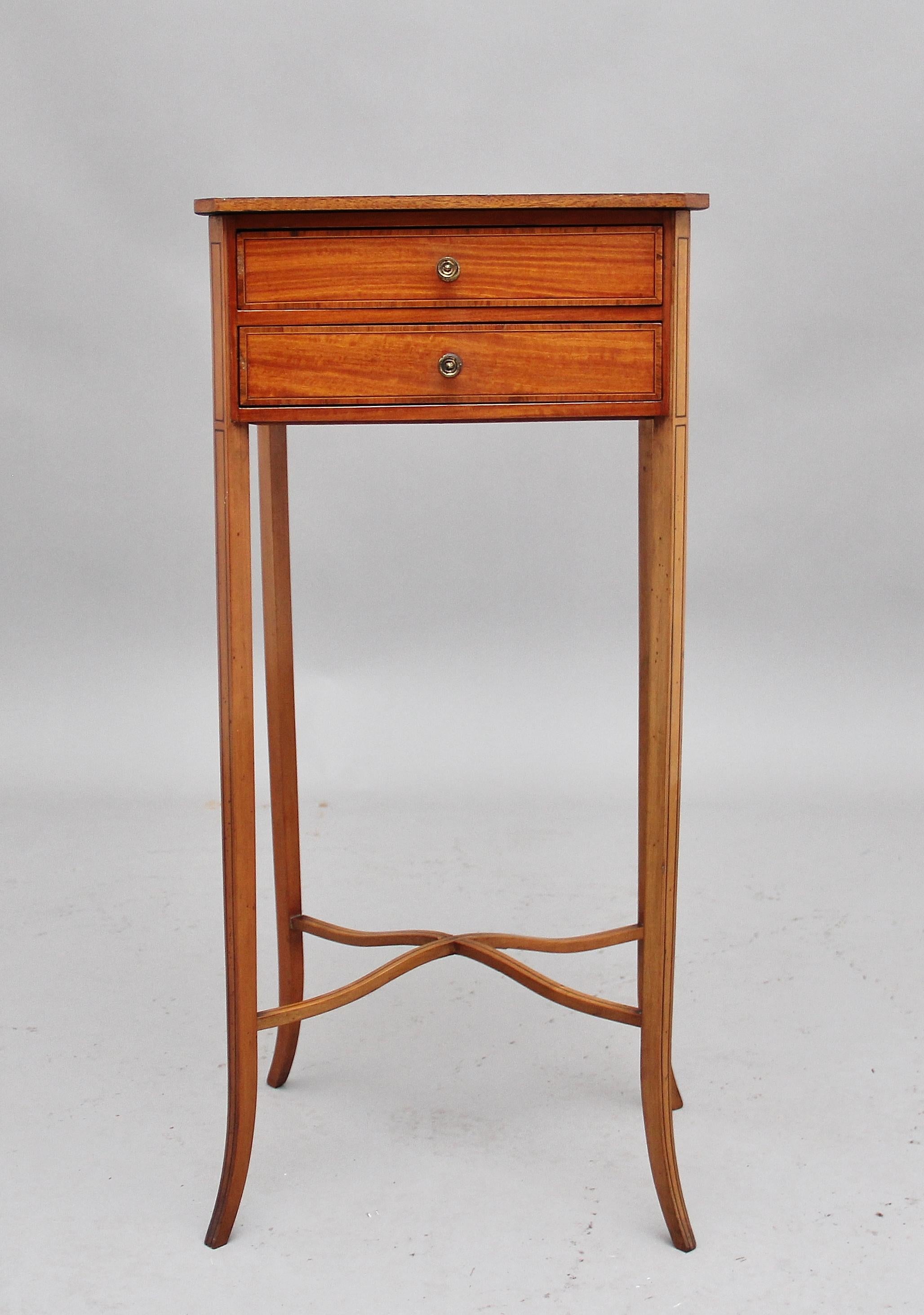 Sheraton 19th Century Satinwood Occasional Table