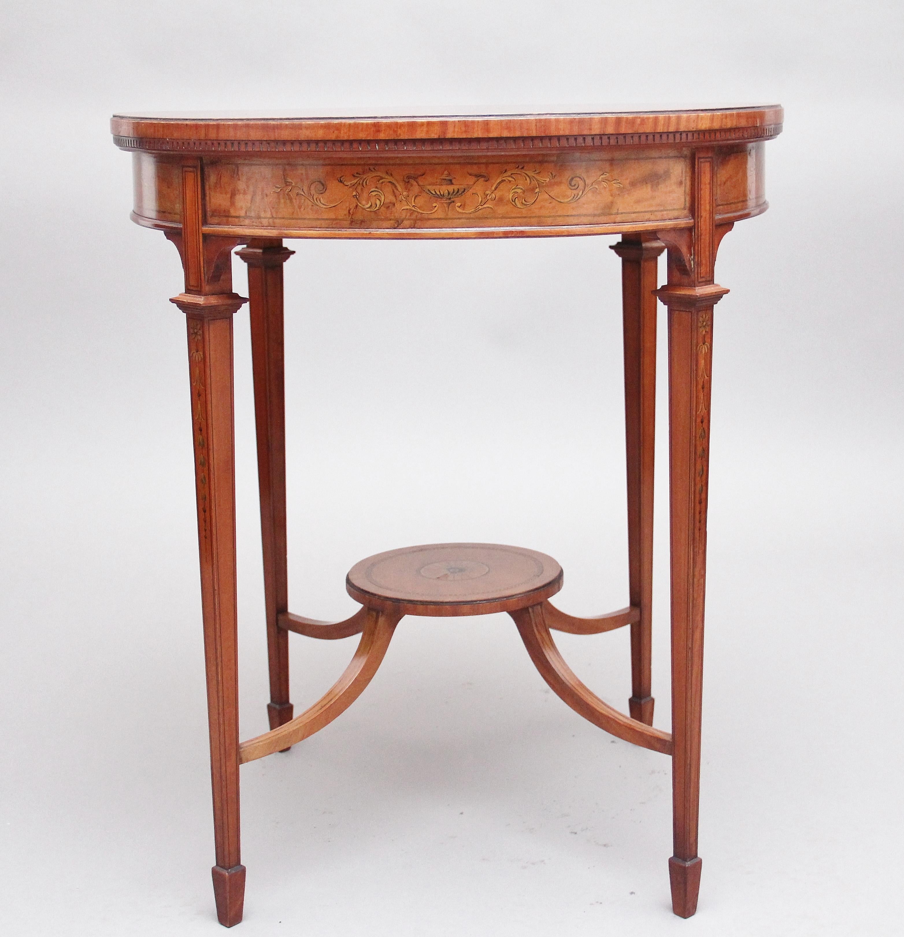 British 19th Century Satinwood Occasional Table For Sale