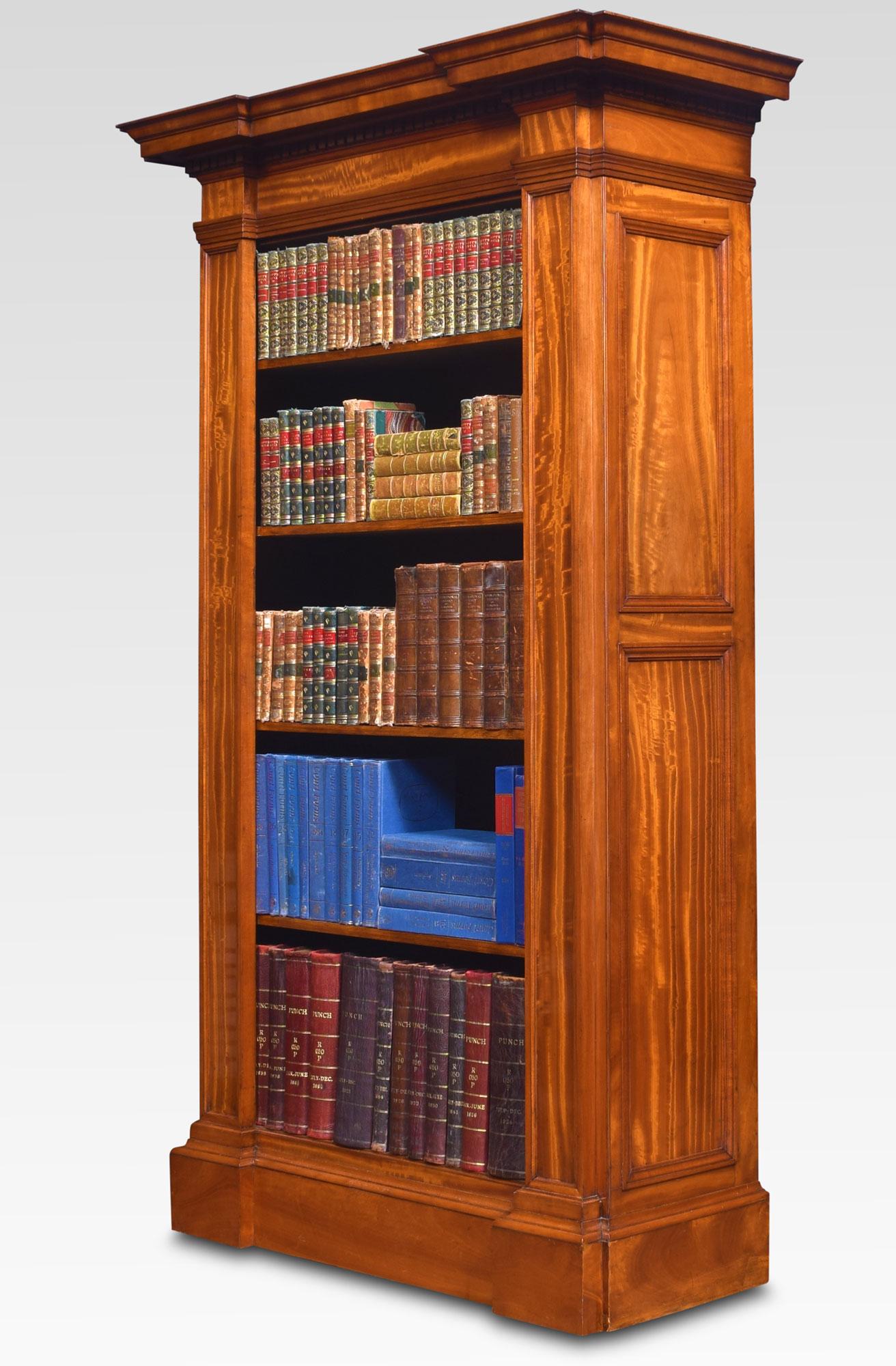 British 19th Century Satinwood Open Bookcase For Sale
