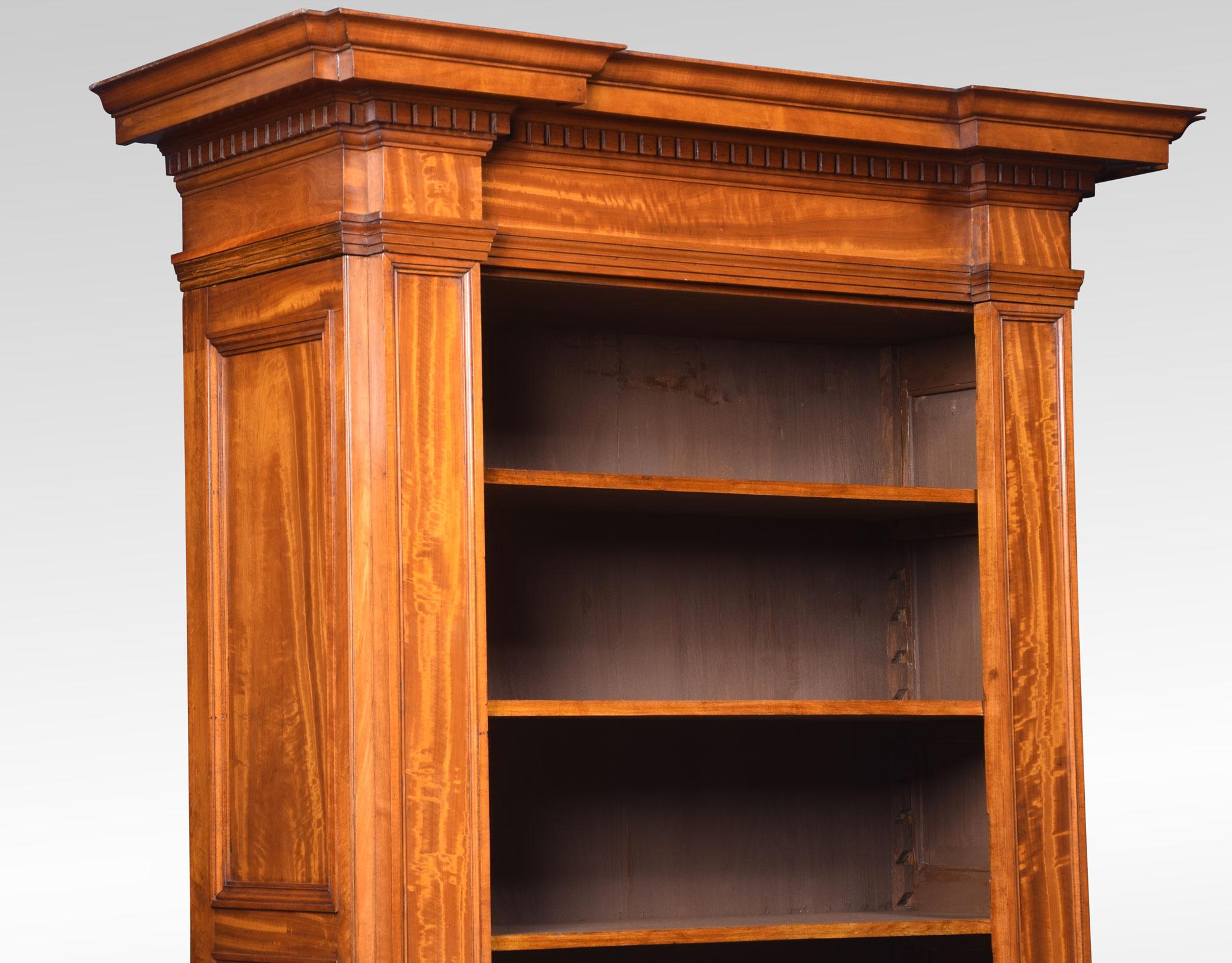 19th Century Satinwood Open Bookcase In Good Condition In Cheshire, GB