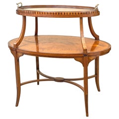 19th Century Satinwood Oval Étagère