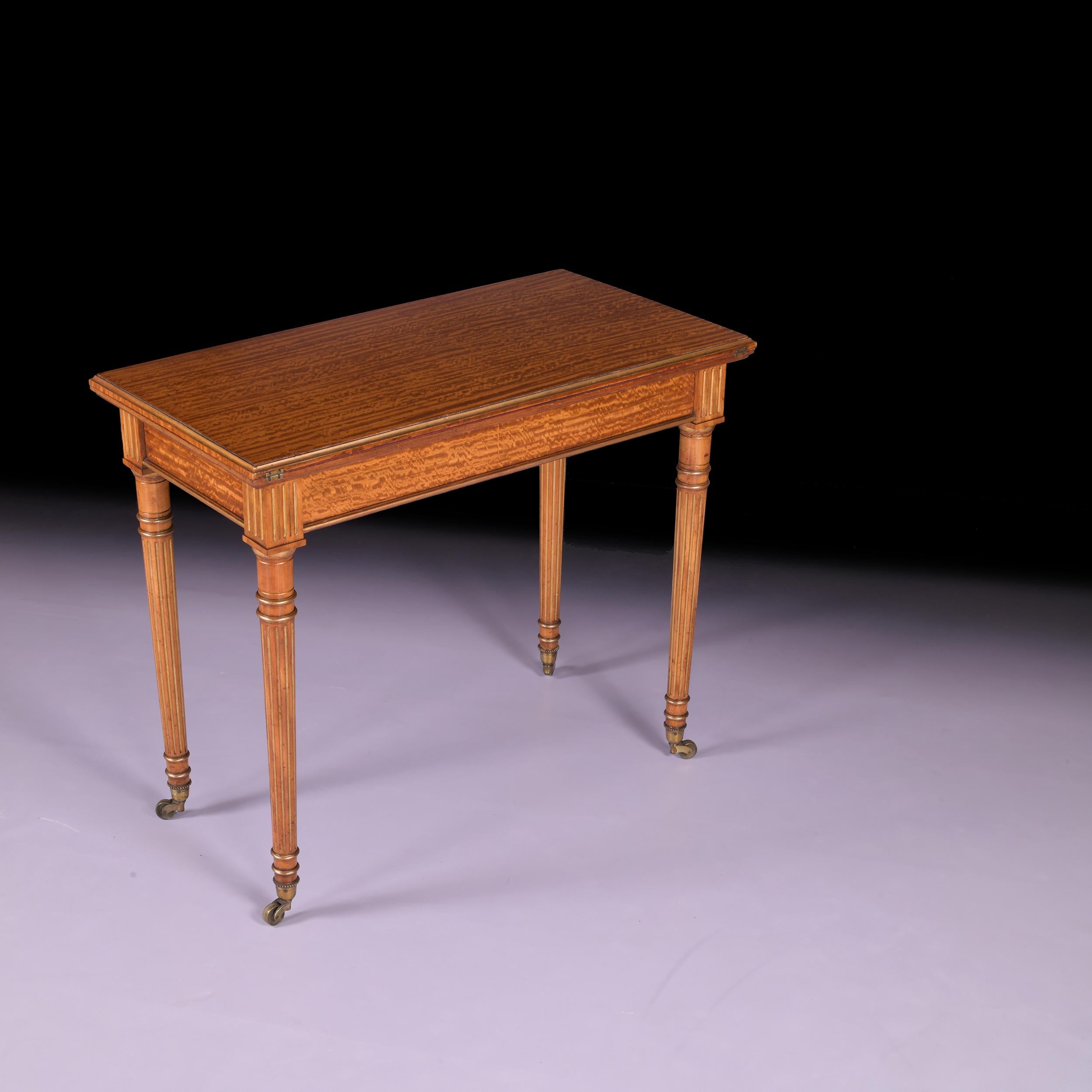 19th Century Satinwood & Parcel Gilt Games Table by Holland & Sons For Sale 4