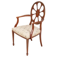 19th Century Satinwood Sheraton Revival Armchair