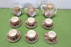 19th Century Satsuma Japanese Hand Painted Porcelain Tea or Coffee Set 15 Pieces